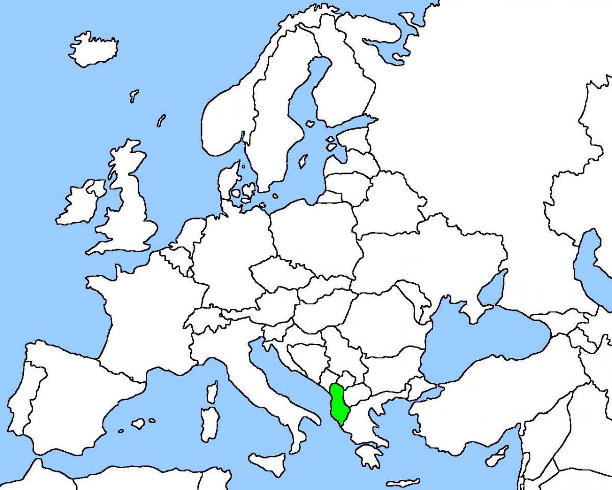 मानचित्र का नक्शा स्थान अल्बानिया