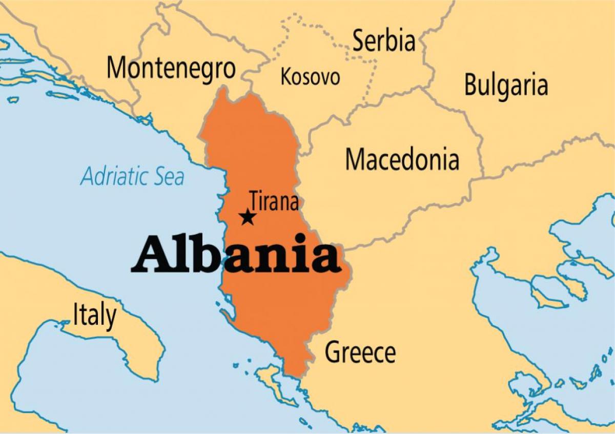 नक्शे के तिराना, अल्बानिया