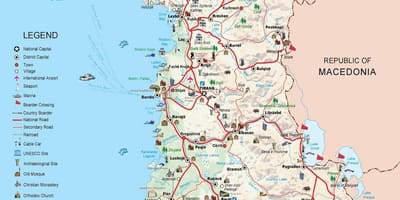 Dhermi नक्शा अल्बानिया