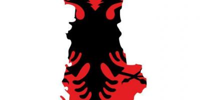के नक्शे अल्बानिया झंडा