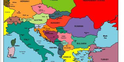यूरोप का नक्शा दिखा अल्बानिया