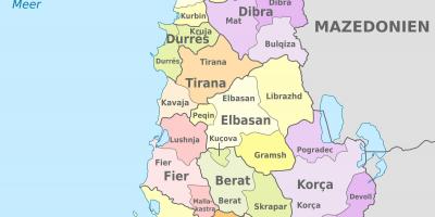 नक्शे के राजनीतिक अल्बानिया
