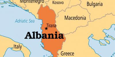 अल्बानिया देश का नक्शा